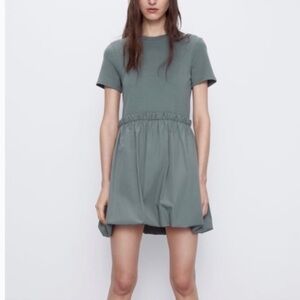 NWT Zara T-shirt Bubble Skirt Dress